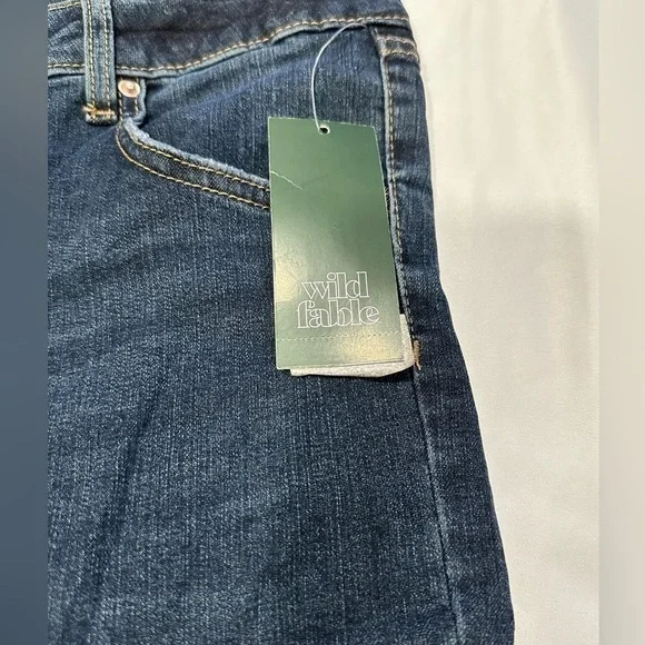 Wild Fable Dark Indigo Distressed Highest Rise Raw
Hem Skinny Jeans Size 16/33 - Picture 5 of 16